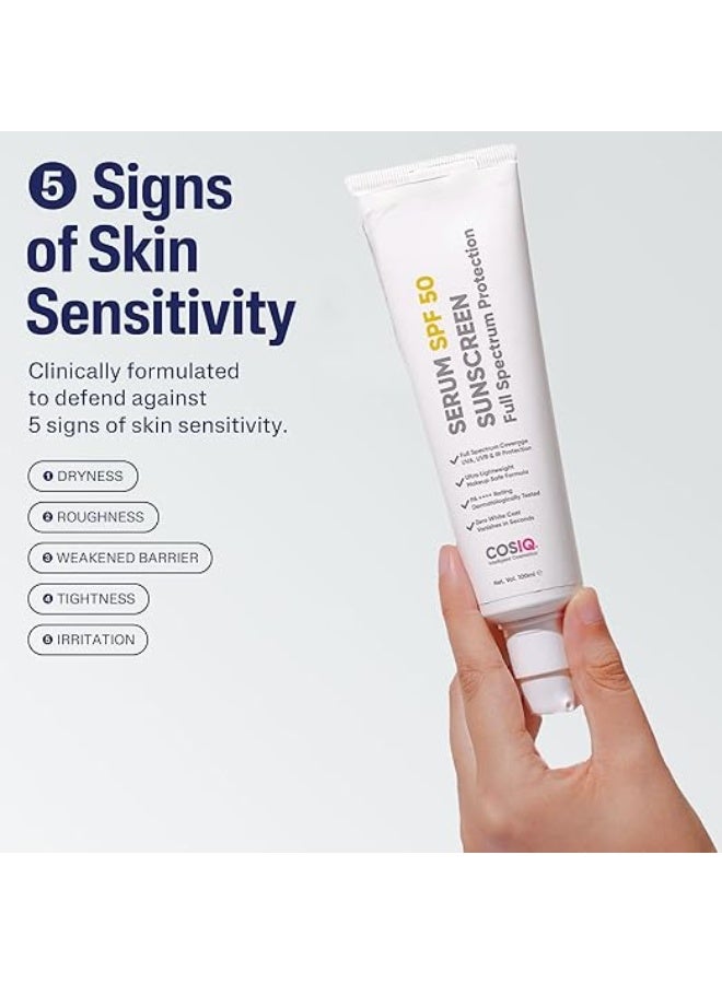 "كوز آي كيو" سيروم واقي من الشمس فائق الخفة من COS-IQ بعامل حماية SPF 50 PA++++ | حماية ثلاثية الأبعاد من الأشعة فوق البنفسجية، لا يترك أي أثر أبيض، غير دهني، مقاوم للماء | حماية يومية واسعة النطاق من الشمس للرجال والنساء، 100 مل - Image 3